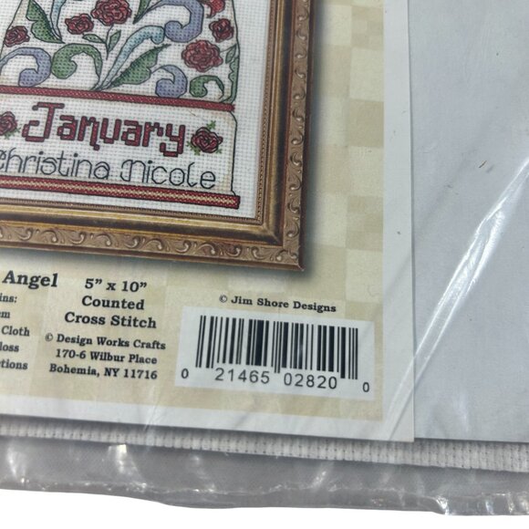 Design Works Jim Shore January Angel Counted Cross Stitch Kit 2820 New - Picture 6 of 7
